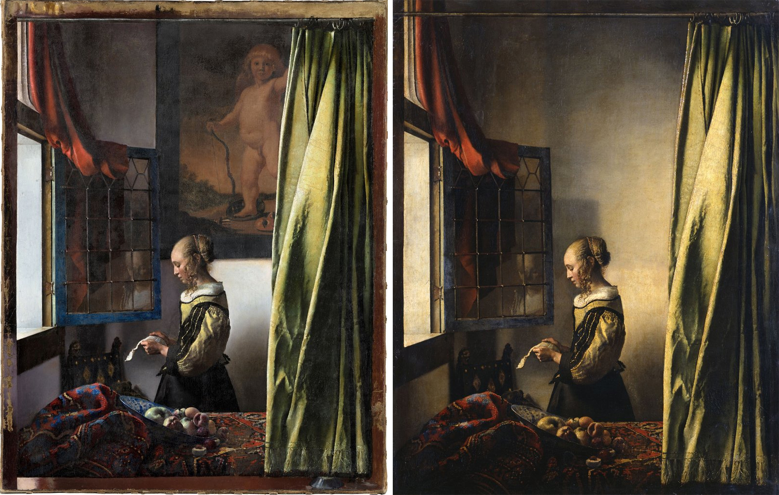 A Restored Vermeer Painting Reveals a Hidden Cupid Artwork Hanging in the Background