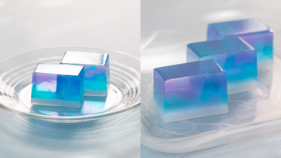 精緻到捨不得吃！以七夕星空為靈感，日本和菓子老舖推出藍紫漸層羊羹創作