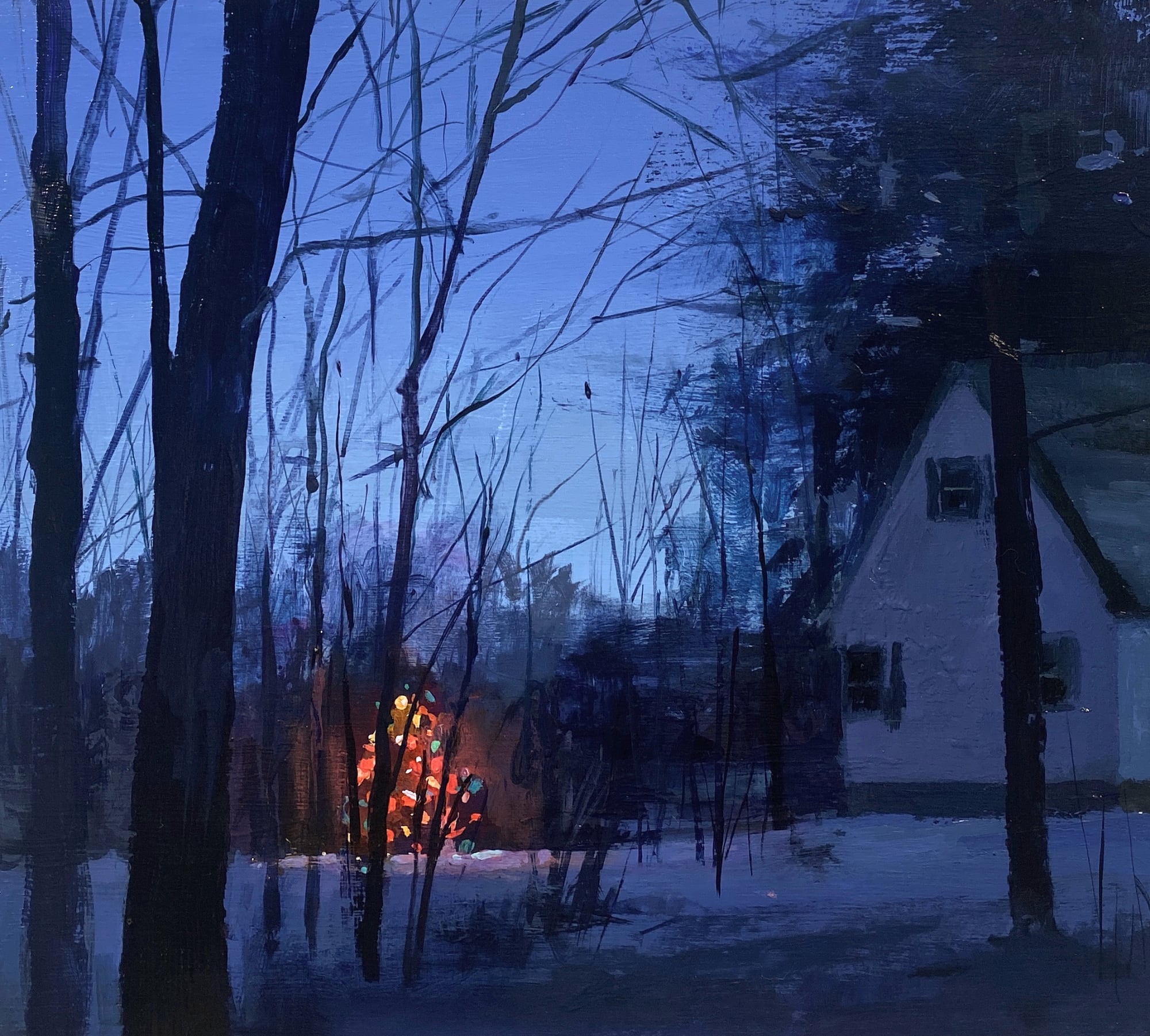 Holiday Lights Warm the Dark Winter Nights of Jeremy Miranda’s Paintings