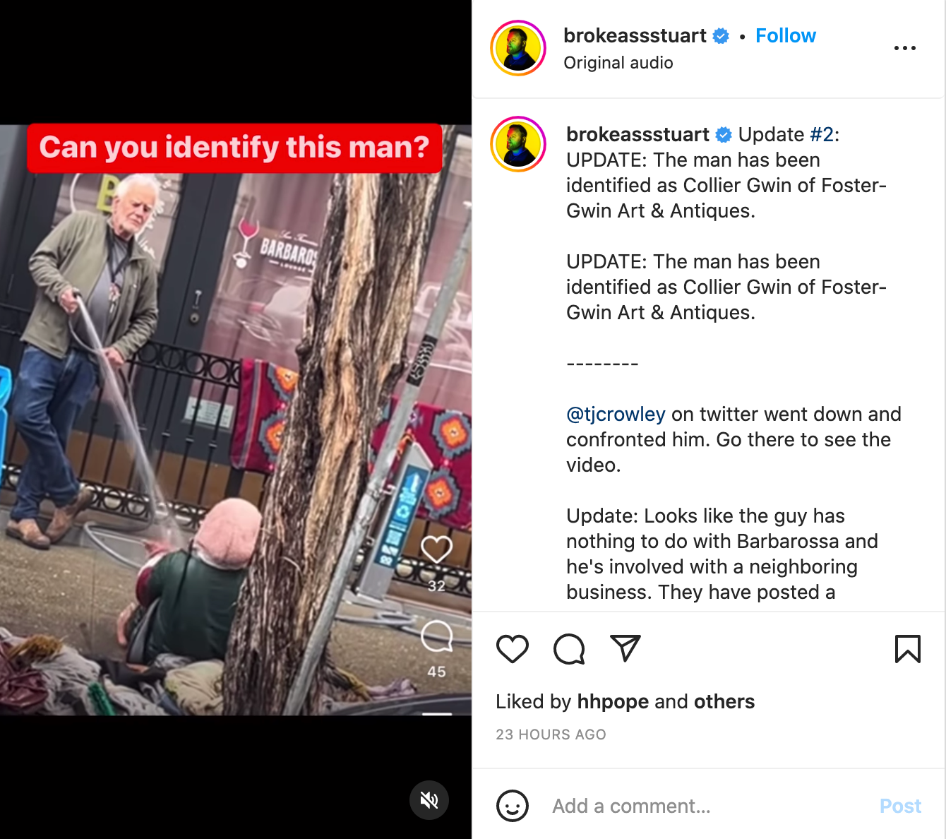 San Francisco Art Dealer Caught Spraying Homeless Woman with Hose in ViralVideo