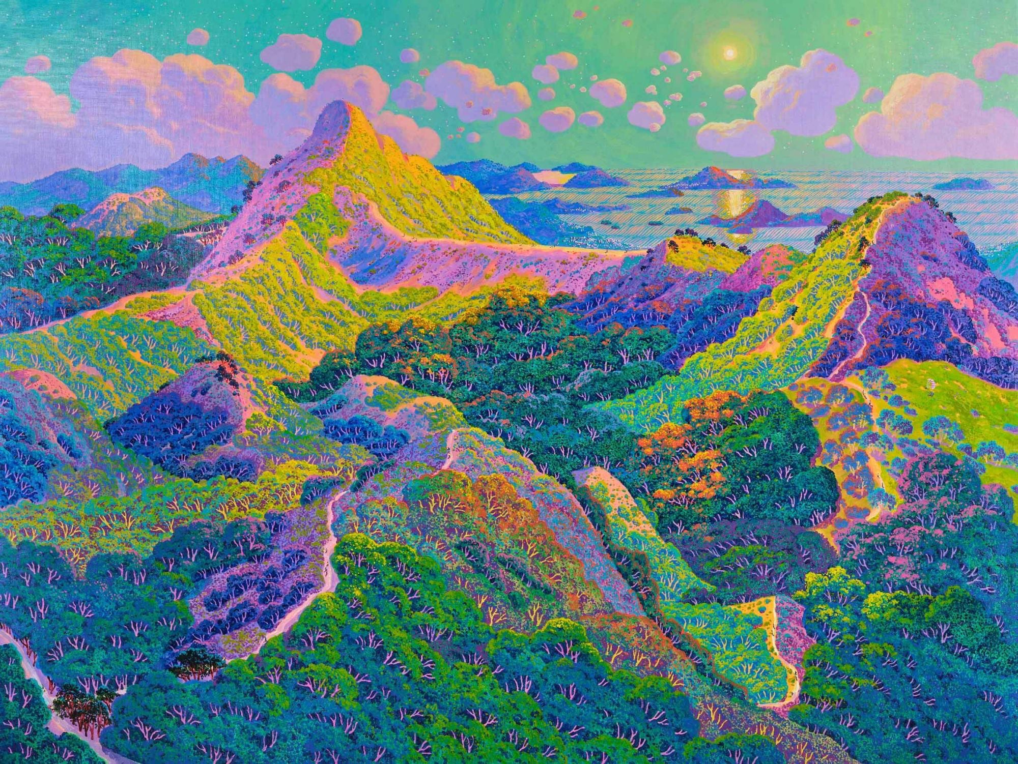 Memories Emerge in Stephen Wong Chun Hei’s Paintings as Vivid Saturated Landscapes