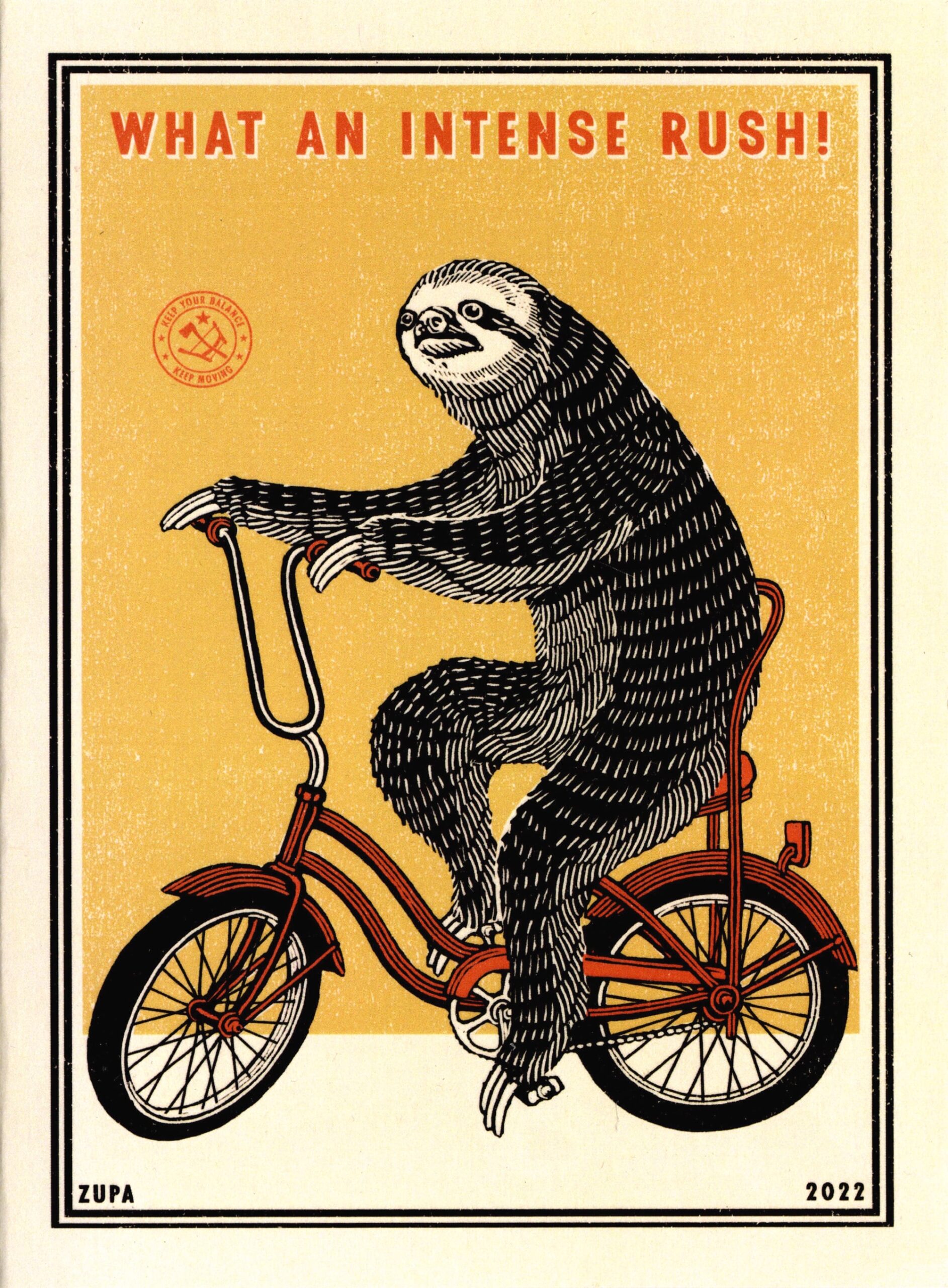 Debatable Motivations Inspire the Adventures of Biking Sloths and Raging Cats in Ravi Zupa’s Illustrations