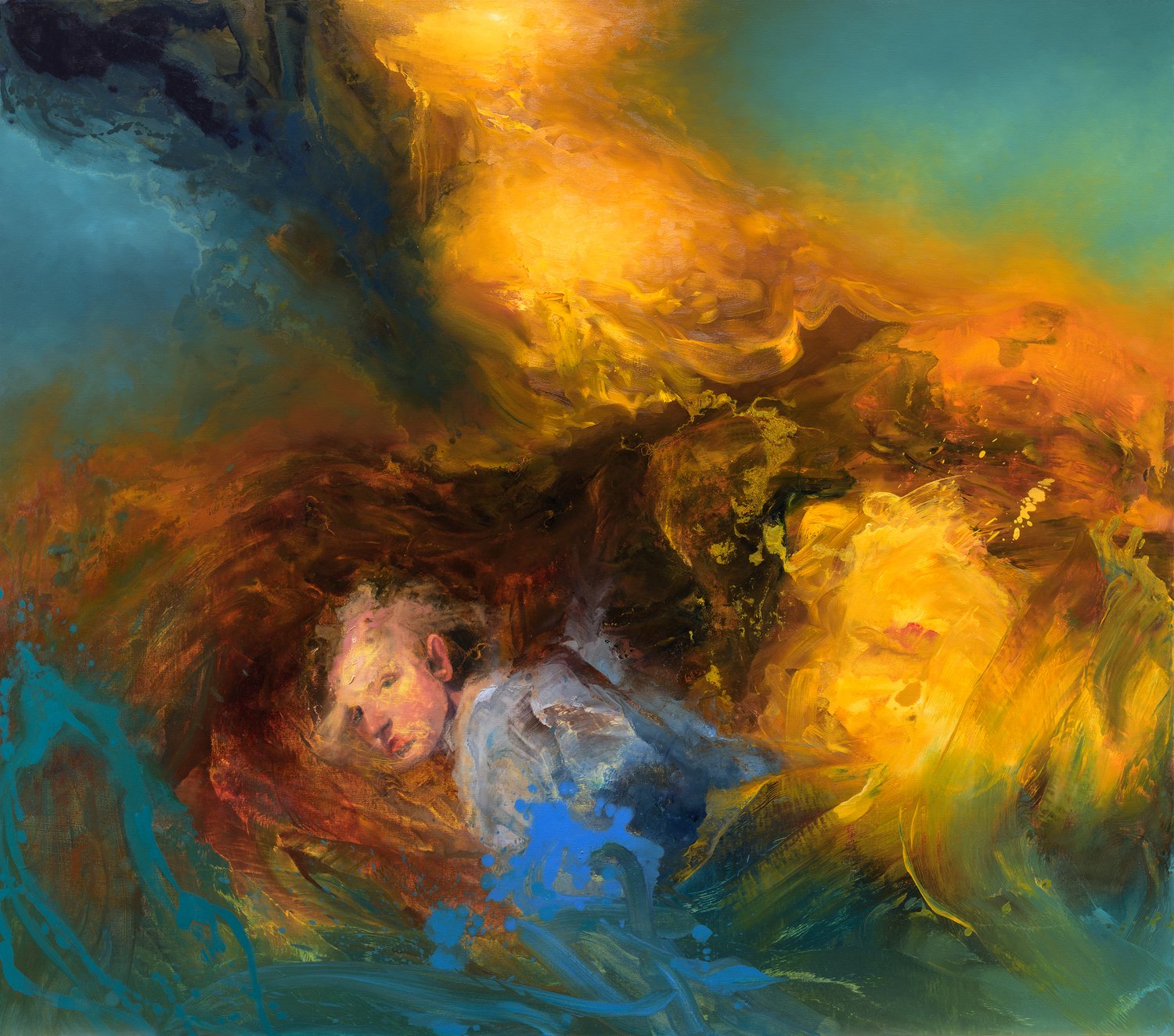 Figures Flow Along Swirling Streams of Color in Samantha Keely Smith’s Vibrant Abstract Landscapes