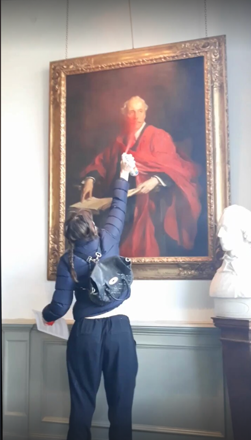 Police Will Investigate Pro-Palestine Activists’ Defacement of Arthur Balfour Portrait at Cambridge