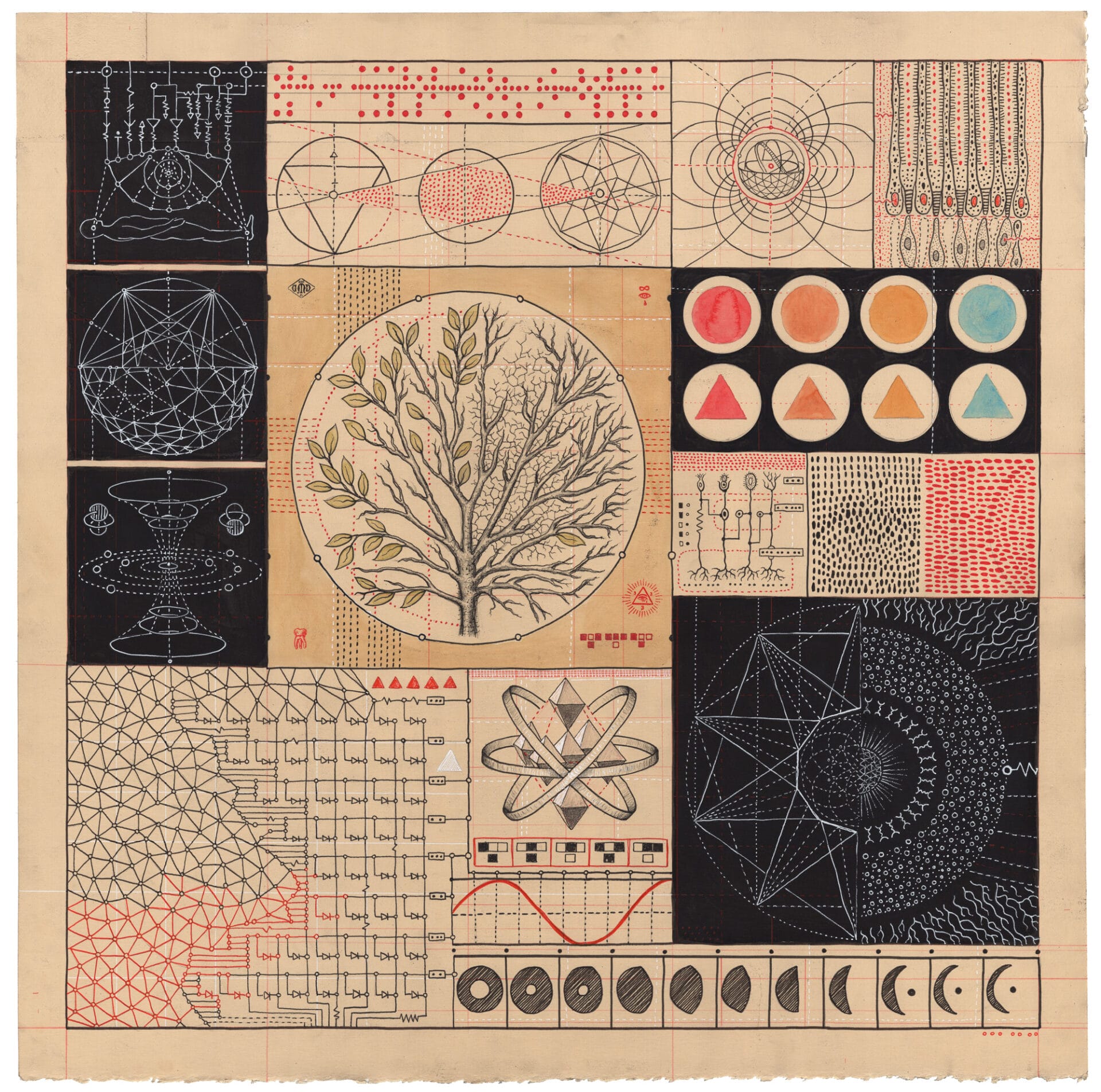 Sacred Geometries and Scientific Diagrams Merge in the Metaphysical World of Daniel Martin Diaz