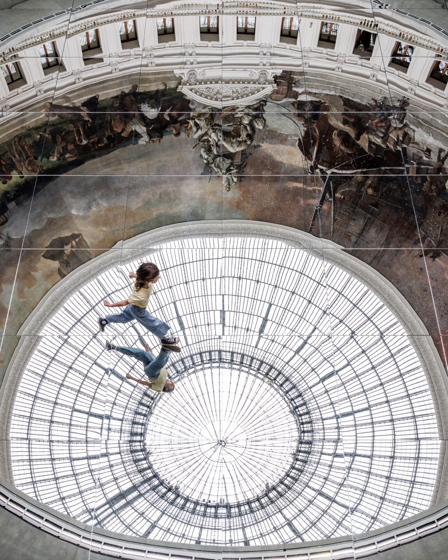 A Disorienting Mirrored Floor by Kimsooja Skews Perspectives at a Paris Art Museum