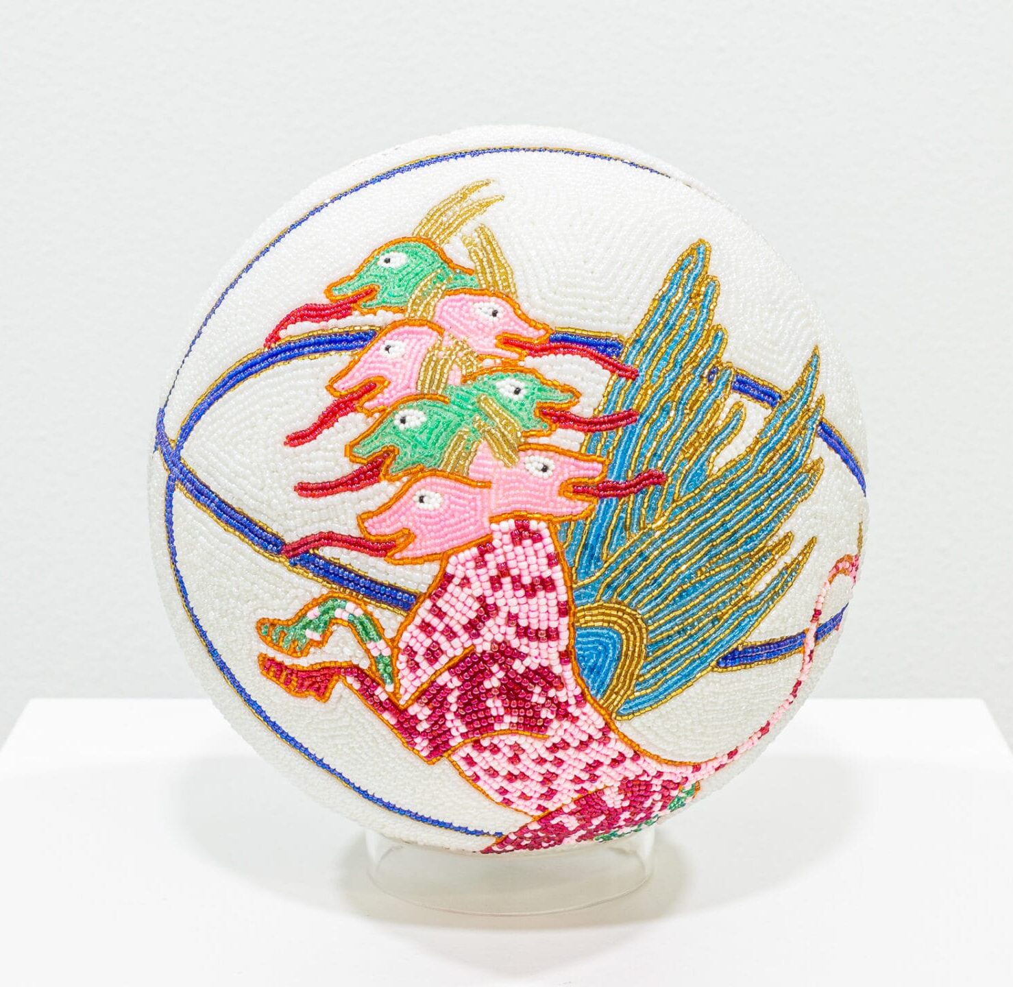 In His World-Building Series ‘New Prophets,’ Jorge Mañes Rubio Cloaks Basketballs in Beads