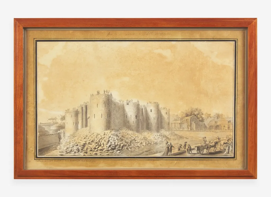 Ink Drawing of the Bastille Gifted to George Washington Goes on Sale