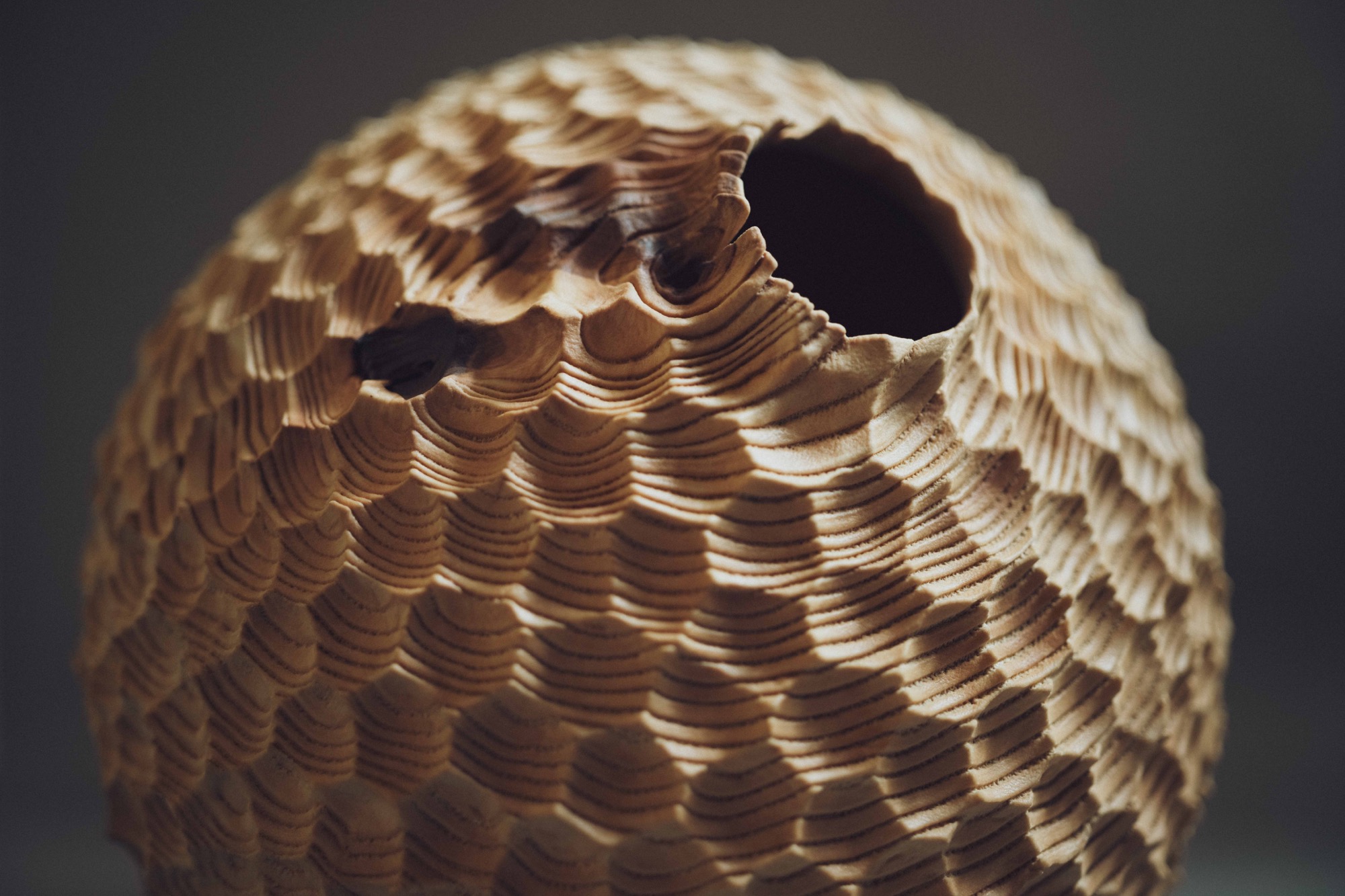 Oliver Chalk Meticulously Turns Found Pieces of Timber into Bold and Voluminous Vessels