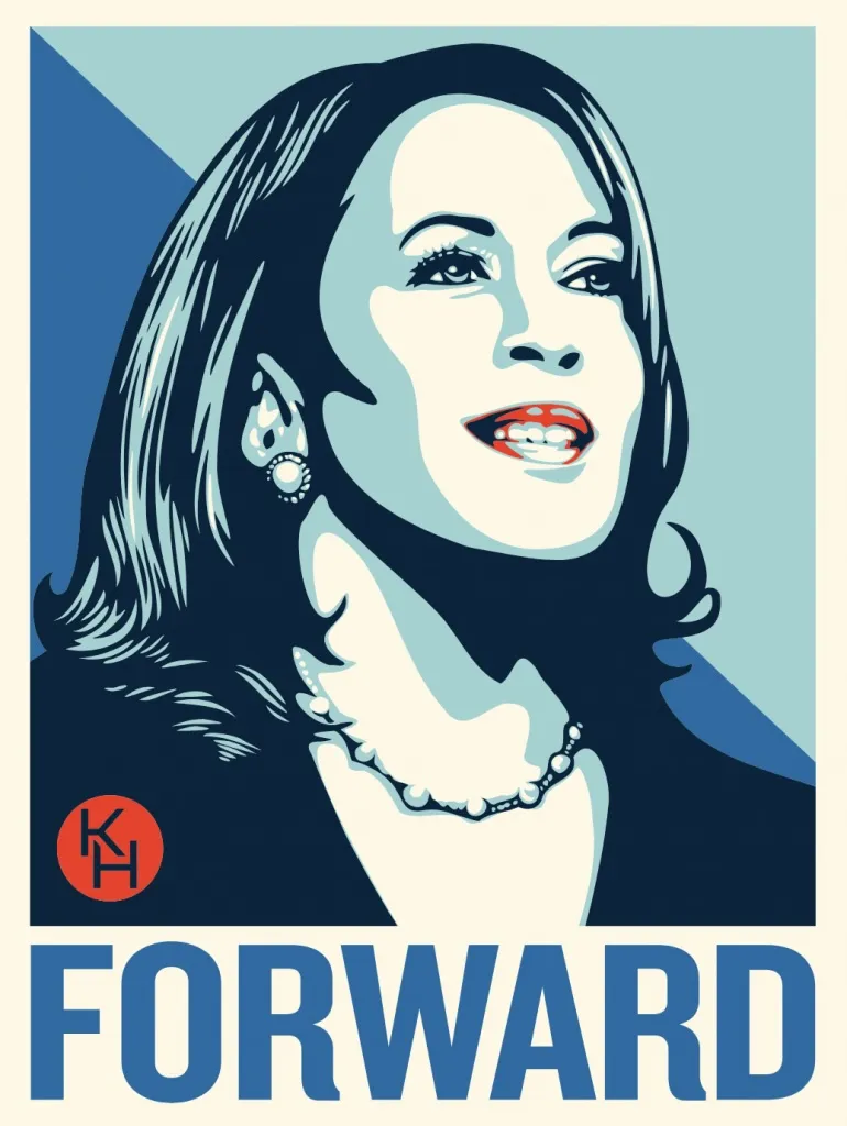 Shepard Fairey Endorses Kamala Harris with ‘FORWARD’ Poster