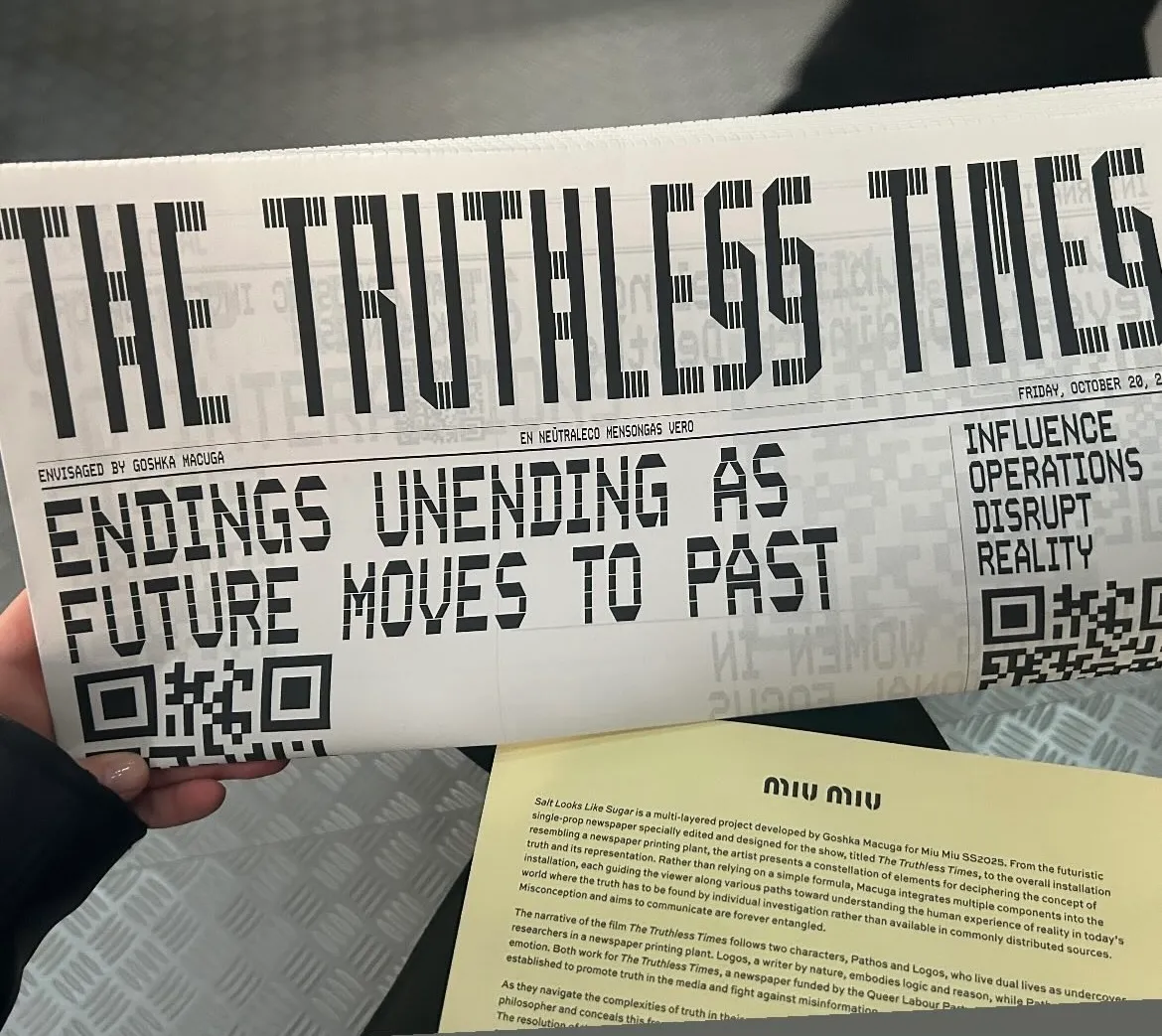 Goshka Macuga Installation Stars in Miu Miu Runway Show in Paris