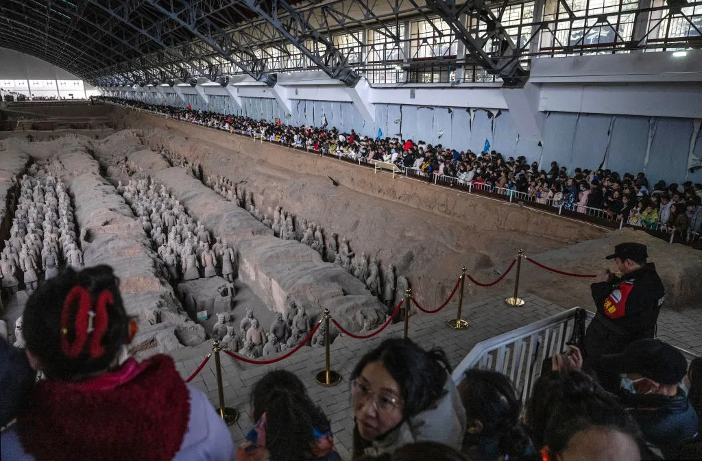 Tourist Damages Two Terracotta Warriors at the Mausoleum of Qin Shi Huang in China