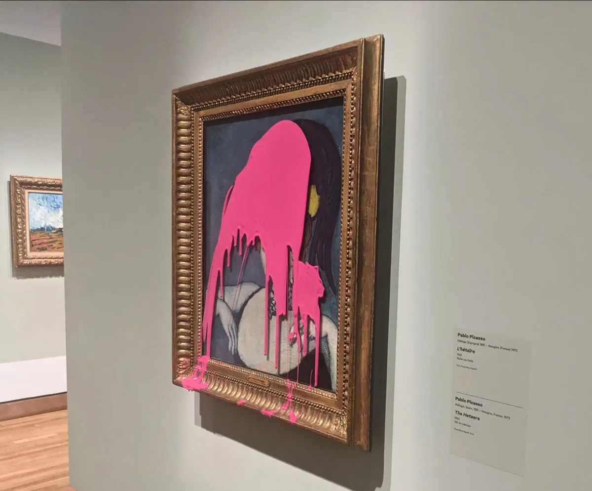 Climate Activist Hurls Pink Paint at Picasso Painting at Montreal Museum
