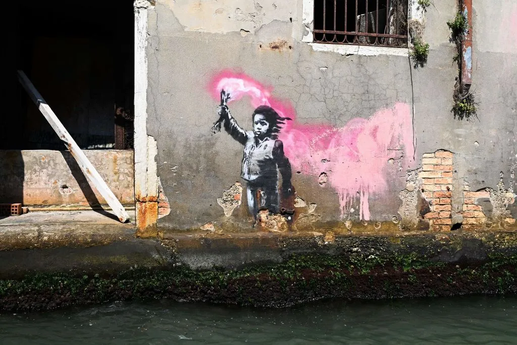 Banksy’s ‘Migrant Child’ Removed From Venice Wall for Restoration
