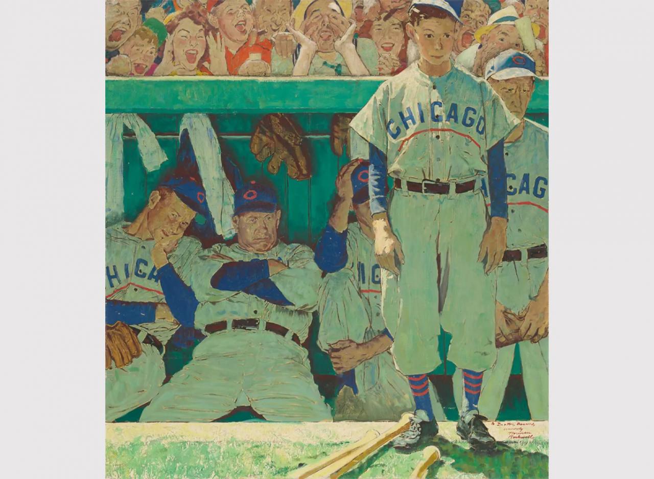 Iconic Baseball Painting by Norman Rockwell Acquired by the Art Institute of Chicago