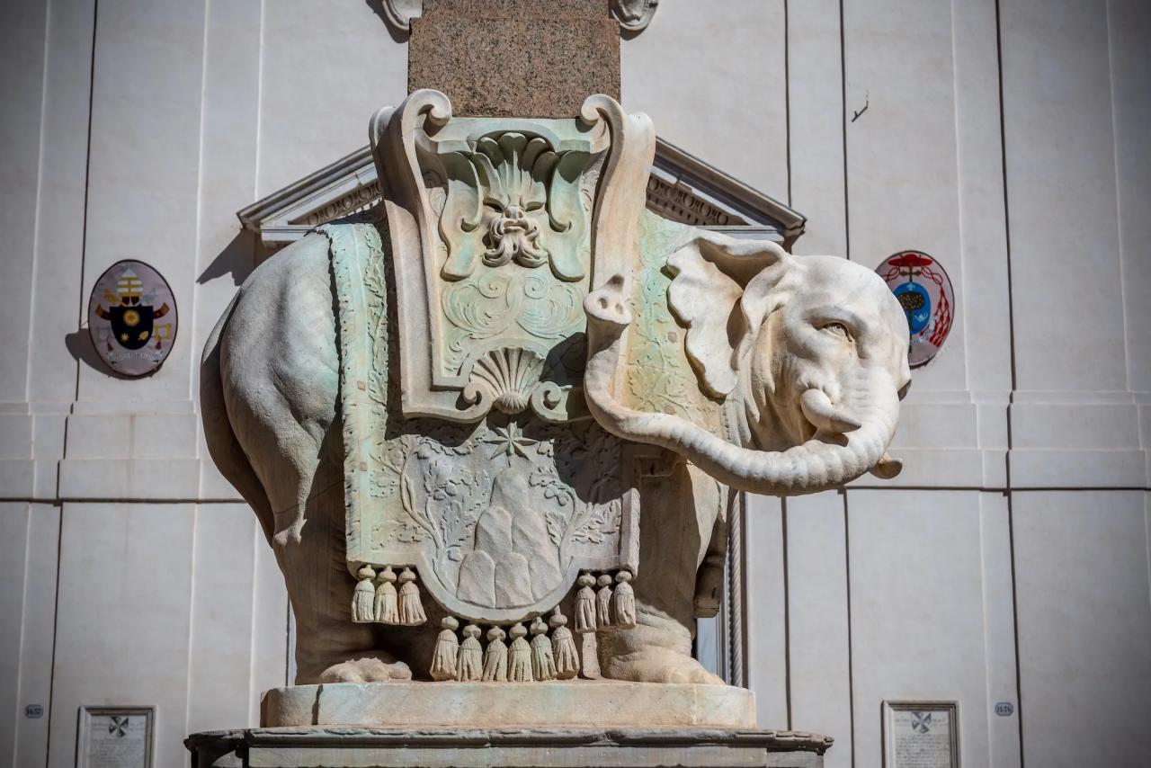 A Popular Bernini Sculpture of an Elephant in a Rome Square Was Damaged. Was It Weather or Vandalism?