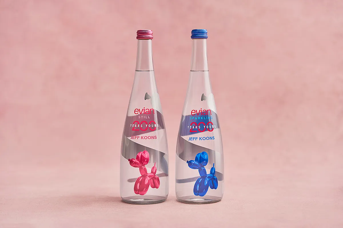 Jeff Koons Designs Two Bottles for Evian’s 200th Anniversary